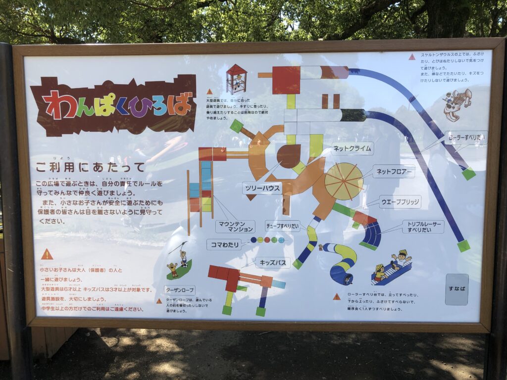 平塚総合公園　わんぱく広場案内図